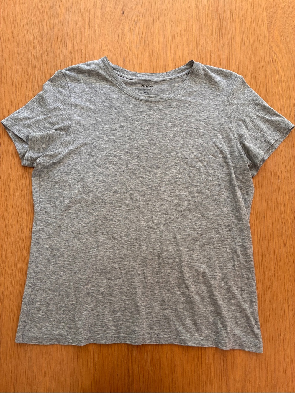 Vince-Pima Cotton-Heathered Gray-Pima Cotton/T-Shirt-Casual-Capsule-Minimalist-M
